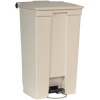 Rubbermaid Step-on Wastebaskets-step-on Wastebasket,23 Gallon,19-3/4&quot;x16-1/8&quot;x32-1/2&quot;,beige