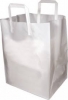24 X 14 X 15 Unprinted White Take Out Bag With Loop Handle 3 Mil